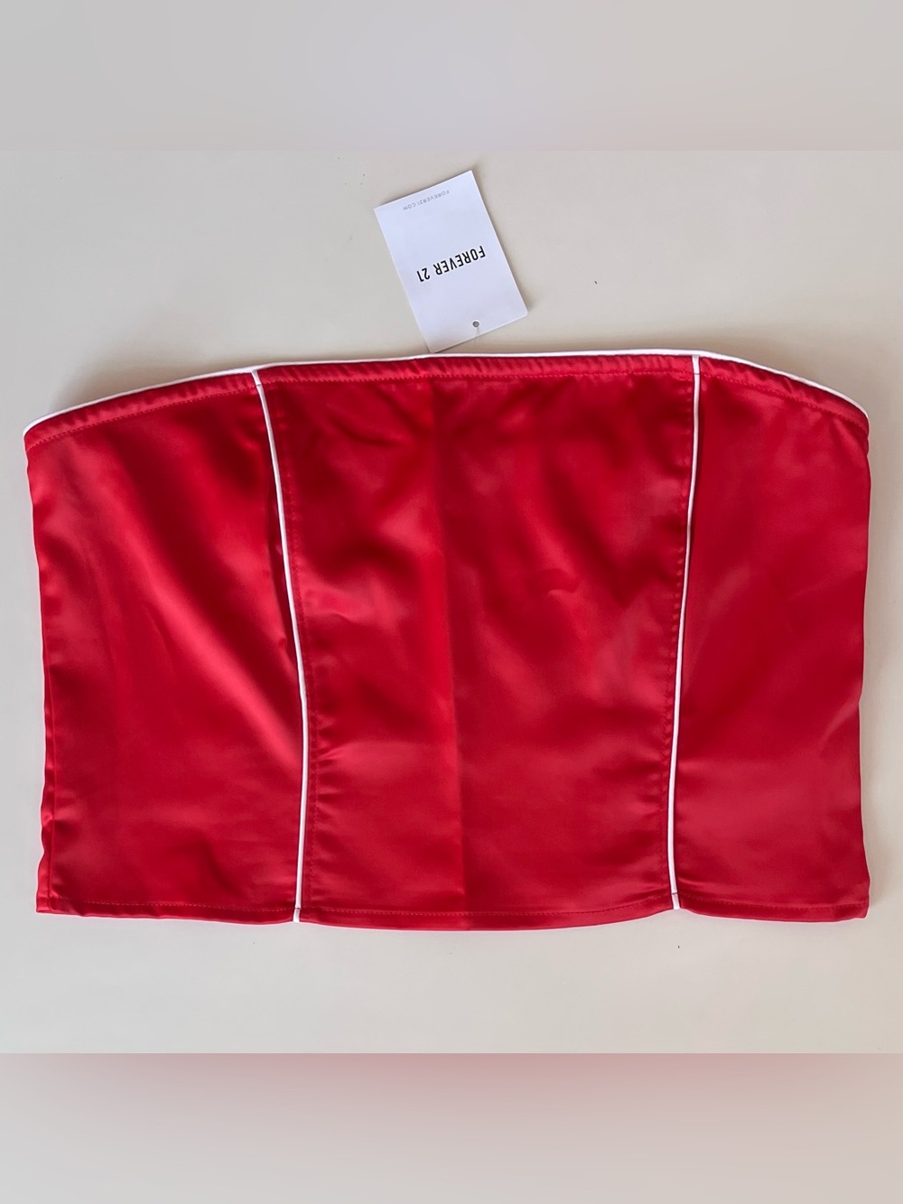 Red HOT 🔥 Satin Strapless TOP